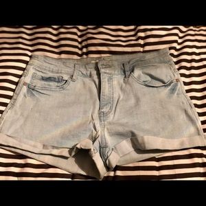 F21 Light Wash Denim Shorts